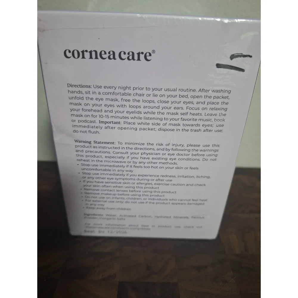 CorneaCare Rest Self Heating Eye Compresses 15ct Dry Eye Relief Best By 12/26